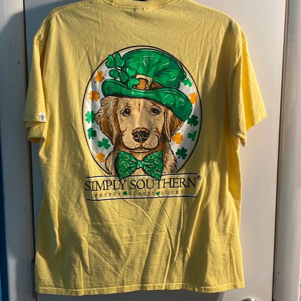 Simply southern short sleeve tshirt lucky and blessed dog
